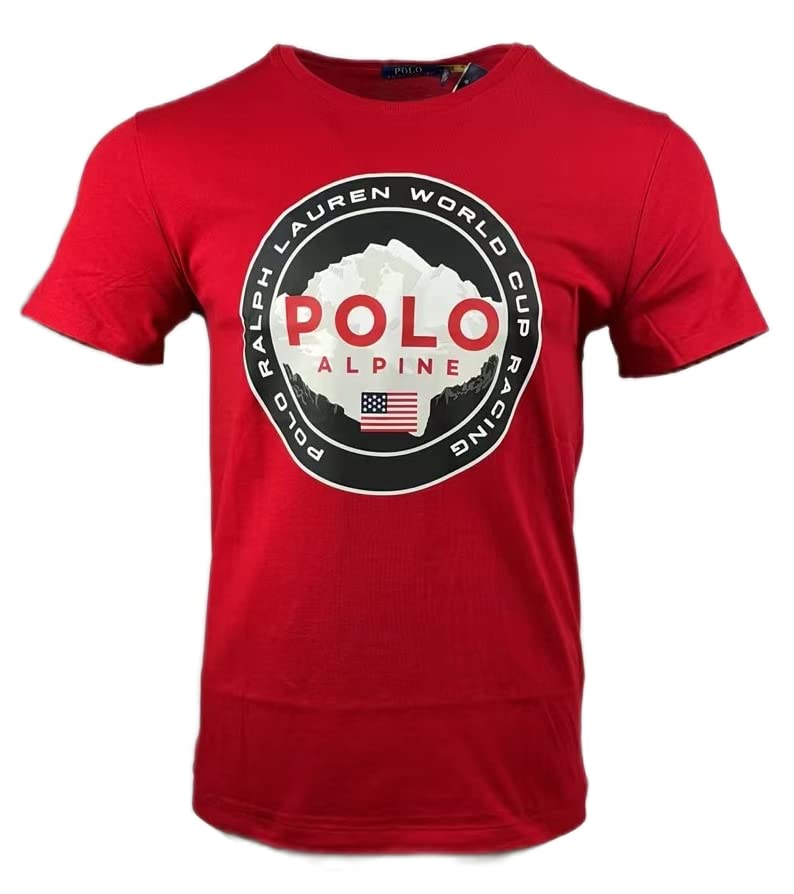 POLO RALPH LAUREN Men's Classic-Fit Graphic T-Shirt (Red (Alpine
