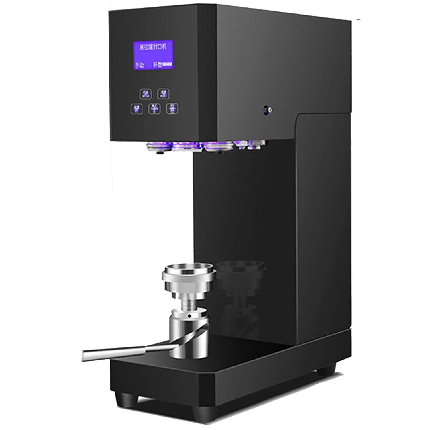 Sigillatrice automatica per lattine, sigillatrice elettrica per tazze con contatore e display LCD, per casa, bar, ristorante, diametro 5,5 cm, altezza 14-21 cm, per bevande