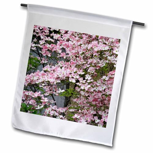 3dRose Pink Dogwood Tree - Flowers - Spring Photography 12 x 18 inch Garden Flag