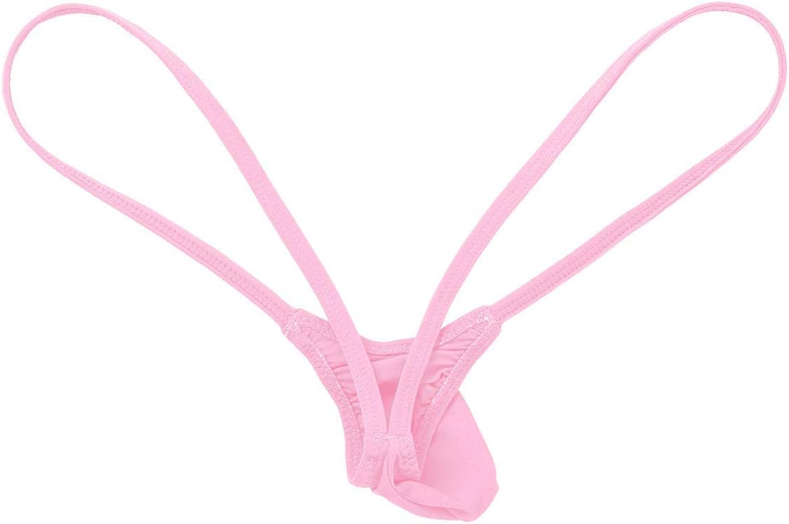Alvivi Sexy Men's Low Rise Backless Micro Pouch String G-String Thong T-Back Jockstrap Underwear