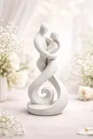 Escultura Casal Abstrato Decorativa em PLA – Estatueta Moderna Romântica para Sala, Quarto ou Presente