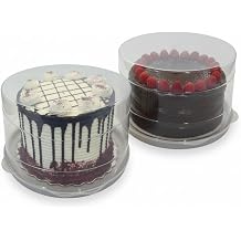 Evelots 2-Pack 12-Inch Airtight Cake Container with Lid - Portable Carrier for Pies, Cakes, Cupcakes & More - BPA-Free Clear Plastic - Secure & Easy Transport