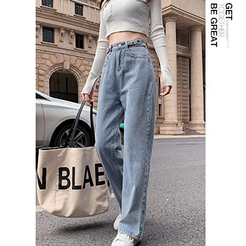 Larisalt Baggy Ripped Jeans, Womens Casual Jeans Cute Graphic Printed Jeans High Waisted Straight Trousers #TOP6