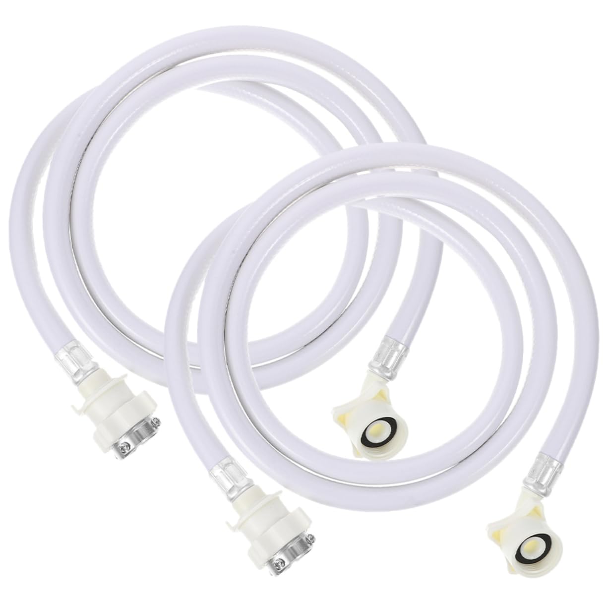 Zulaufschlauch Leckage Stück Edelstahl 2 und Pvc aus Waschmaschinen Flexibel ohne 2m für Wasseranschluss
