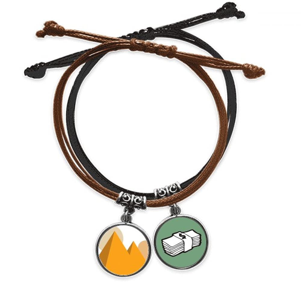 Pulsera Egipto esfinge pirámides, cuero ajustable que no irrita la piel 3