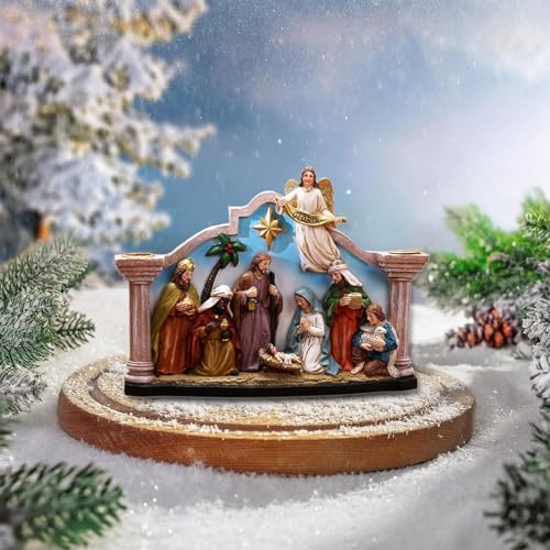 Crèche de Noël incassable en résine pour protéger votre décoration intérieure - 7