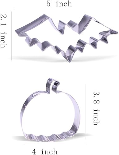 Miniatura 4 de Juego de cortadores de galletas de Halloween grandes, 7 piezas, acero inoxidable