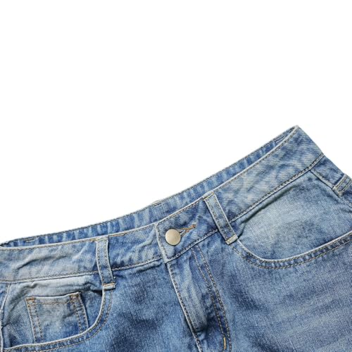 Women's Denim Skirt High Waisted Bodycon Pencil Skirt Knee Length Jean Skirts with Pockets4