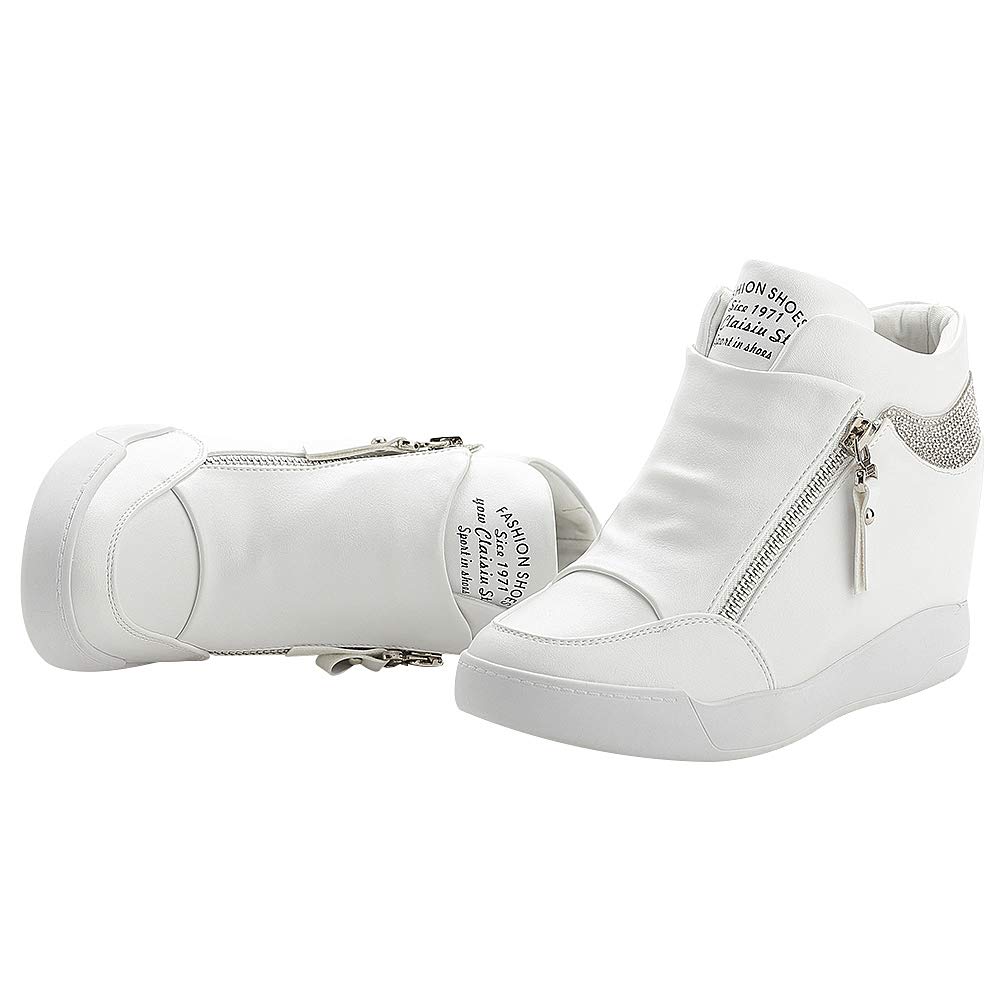 rismart Donna Zeppa Piattaforma Bootie Elegante Sneaker Scarpe