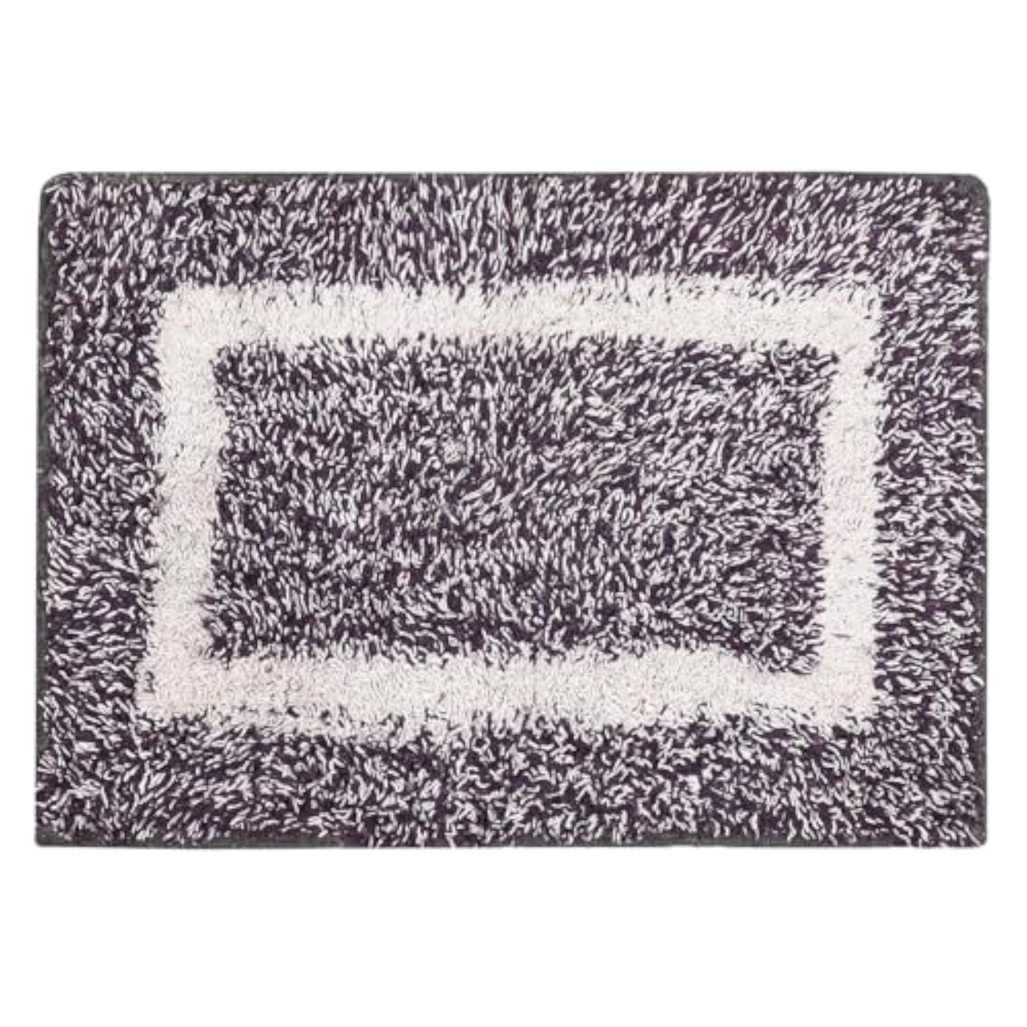 Polyester Door/Bath Mat, Purple, 15" x 23" Inch