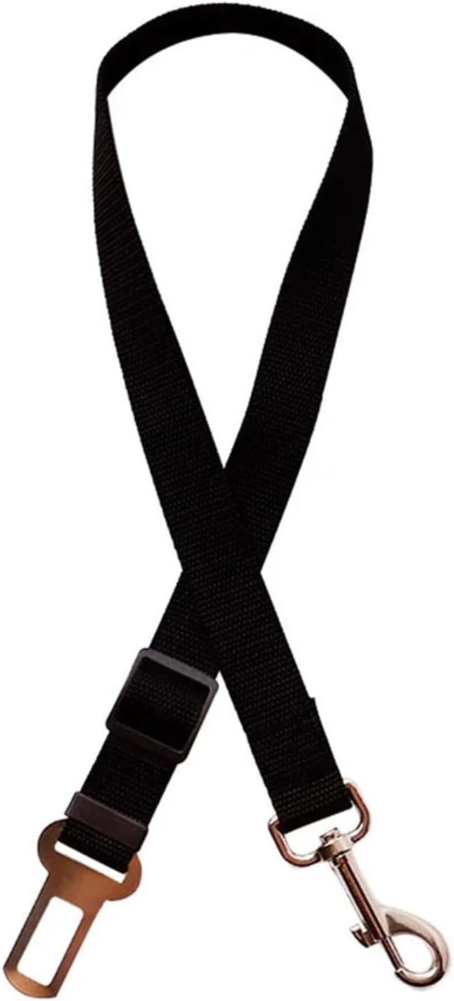 Adjustable Nylon Reflective Dog Seat Belt with Cushioning Elasticity, Travel Harness Accessory(Purple)