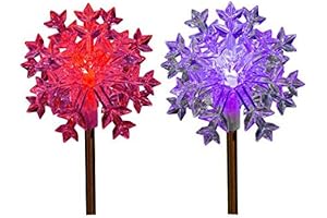 Solar Powered Snowflake Stakes, Set of 2