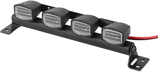 Dilwe RC Roof Bulb Lights, 1:10 Scale RC Crawler Car Roof Light Bar Spotlights Accessory with TRX4 90046 SCX10 Pull Car(4LED)
