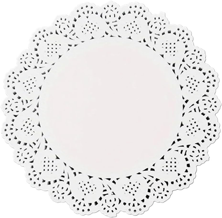 Disposable Doilies Disposable Lace Paper Doilies for Tables Round Paper Placemats Bulk for Cakes Desserts Paper Placemats for Tables Wedding Party for Table, Food(M)