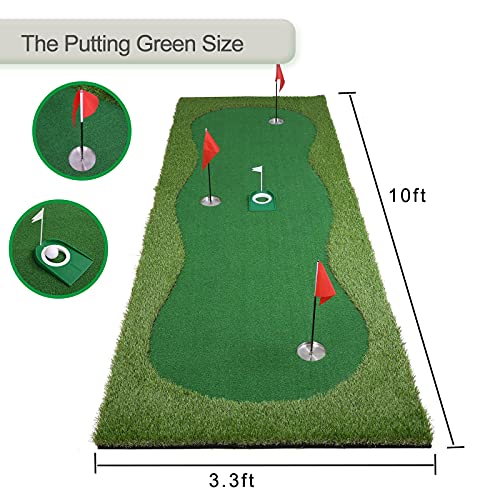 Image of Golf Putting Green, Practice Putting Green Mat, Large Professional Golfing Training Mat for Indoor Outdoor