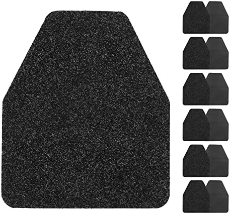Houseables Urinal Mats, Floor Pads, 12 Pack, 17.25" x 20.5", Black, Blue, Homeplate, Polypropylene Fibers, Disposable, Splash Mat, Pee Pad, for Men’s Bathroom, Urine, Restroom, Eliminating Odor