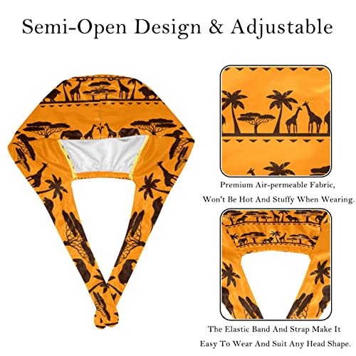 Pshhdgyhs Women And Men's Surgical Cap African Ethnic Pattern Working Hat One Size Multiple Color Multicoloured 21 Hat Diameter Is 18Cm/7In #TOP2