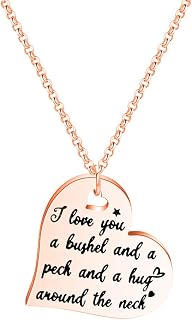 I Love You a Bushel and a Peck and a Hug Around The Neck Keychain Gift for Her