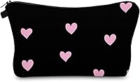 Vista 1 de Cute Travel Makeup Bag Cosmetic Bag Small Pouch Gift for Women (Pink Heart)