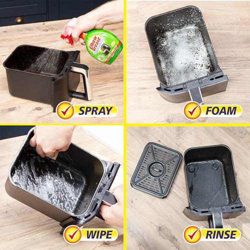 Elbow Grease Air Fryer Cleaner Spray | Spray, Foam, Wipe, Rinse - Cuts Through Dirt, Grease & Grime (Lemon Fresh, 500ml) - Image 3