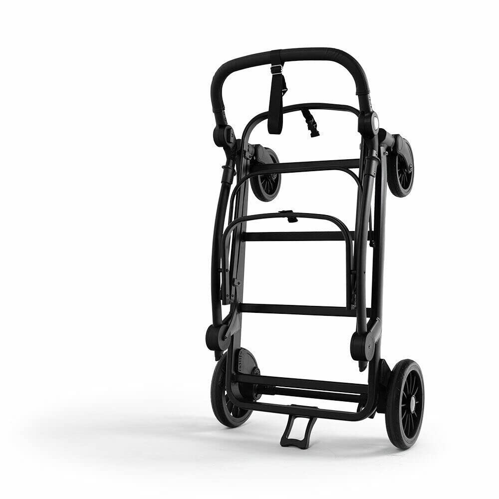 KETTLER Carrello Pieghevole COMPACT in Nero | Vassoio e Portabicchieri GRATIS | Pieghevole con Tettoia Solare | Salvaspazio | Maneggevole e Facile da Guidare | Capacità di Carico 70 kg | 1-2 Bambini