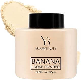 YUAANBEAUTY Banana Loose Powder 45g | Lightweight| Long-Lasting Coverage|Oil-Absorbing Finish| Reduces Shine| Suitable for...