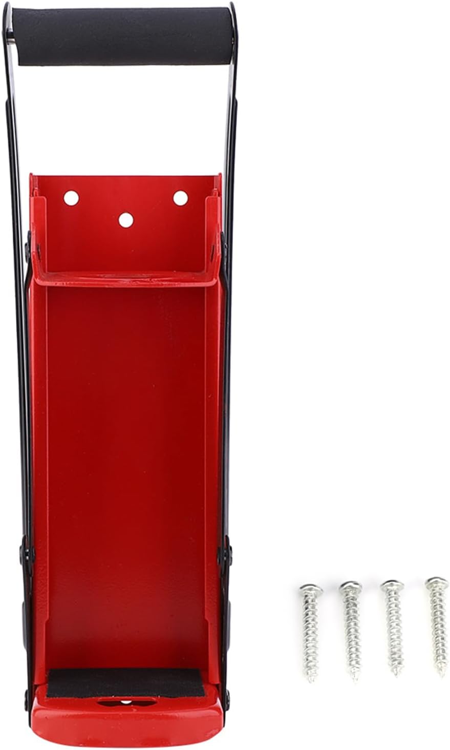 500ML Can Crusher,Red Steel Rubber Handle Plastic Bottle Recycling Tool with Opener for Aluminum Seltzer Soda Beer Cans