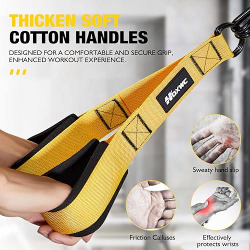 Home Gym Equipment Resistance Bands, Workout Bands with Handles, Door Anchor, Tricep Rope Cable Attachment for Push Downs, Facepulls, Biceps Curl, Sculpt Your Triceps, LAT, Arms, Back, Abs, Shoulder - Image 4