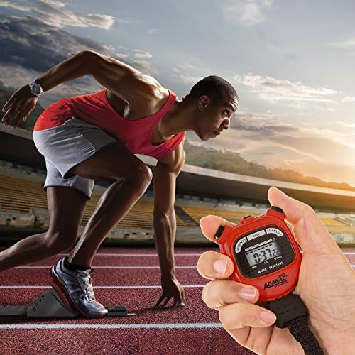 Marathon Adanac 3000 Sports Digital Stopwatch Timer | Large Display | Time & Calendar | Split Mode | Water Resistant | Ideal Stopwatch for Coaches