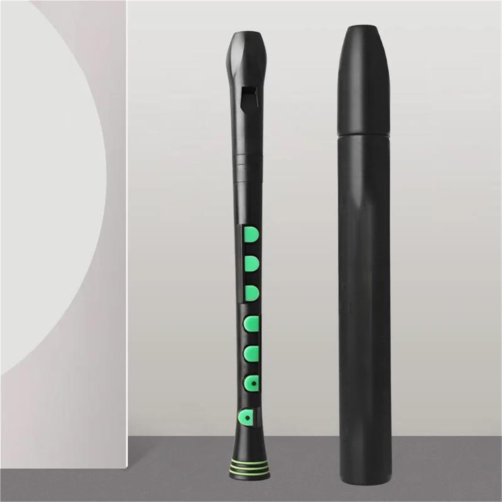 Flet Prosty Plastikowy Flet Prosty ABS W Tonacji C Dla Początkujących Instrumentów Dętych Drewnianych(Black+Green)