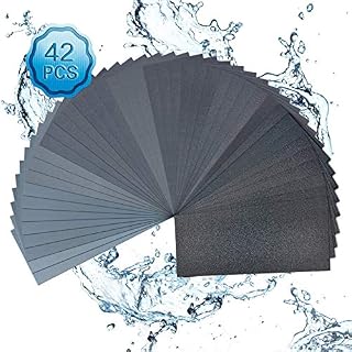 Sdurab 36Pcs Sandpaper, Emery Paper, 120 to 3000 Grit Wet and Dry Sanding Paper, 23 x 9CM Waterproof Abrasive Emery Sanding Paper Sheets for Wood Car Metal Plastic Glass Drywall Automotive Sandpaper
