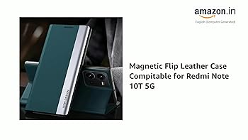 Magnetic Flip Leather Case Compitable for Redmi Note 10T 5G (Green