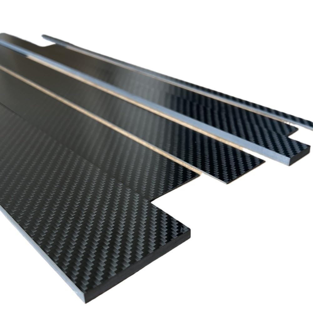 Engineering Fiber Laminate Thick 0.2-6mm, Twill Matte 3K Carbon Board High Strength Strip Flat Sheet 1pc(6.0x65x500mm)