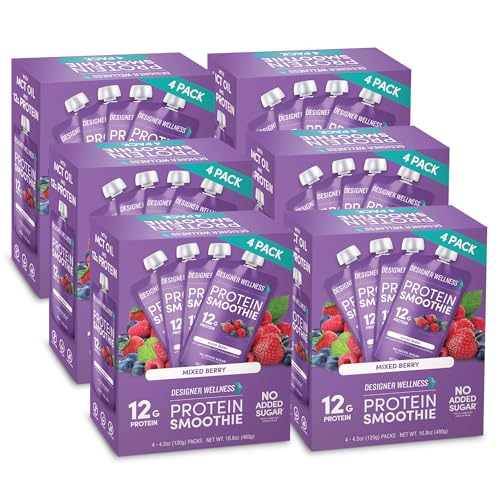 Designer Wellness, Mixed Berry, Protein Smoothie, 12g Whey, 24 ct