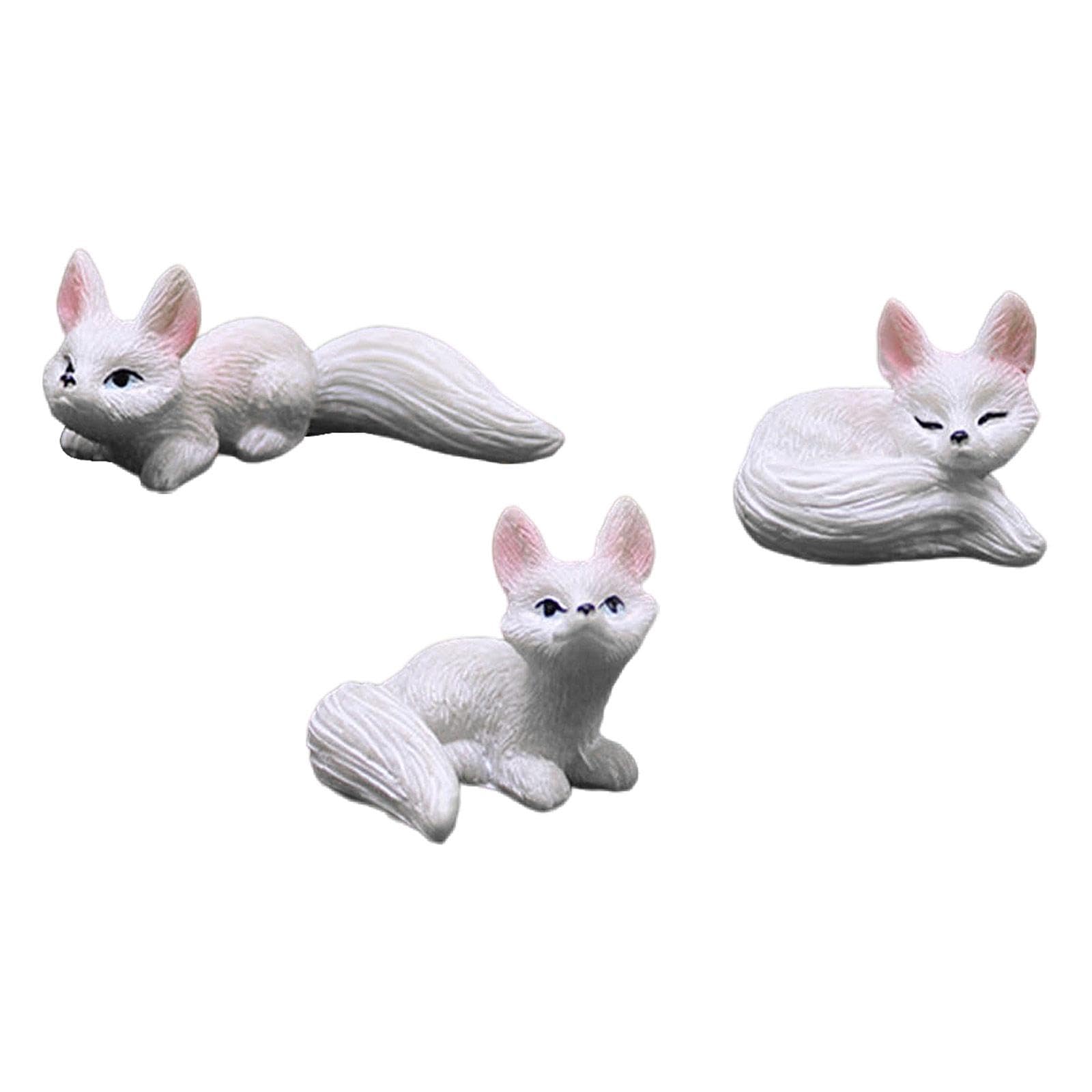 Figurines miniatures de jardin pour sublimer un extérieur terne avec statues d'animaux blanches