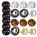 40th Birthday Party Decorations KIT - Cheers to 40 Years Banner, Sparkling Celebration 40 Hanging Swirls,Gold and Black Latex 40 Birthday Balloons, Perfect 40 Years Old Party Supplies 40th
