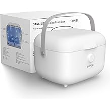 SANSI UV Light Sanitizer Box with 360&deg; UVC Chips, Sanitizes in 5 Minutes 5.1L Large Capacity Sanitizer for Baby &amp; The Whole Family (15W)