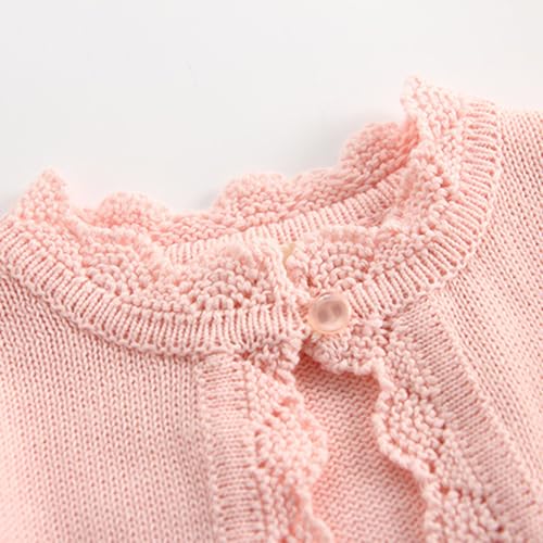 Kids Girls Cable Knitted Cardigan Sweater Toddler Shrug Button Closure Lace Cropped Long Sleeve Clothes Tops3