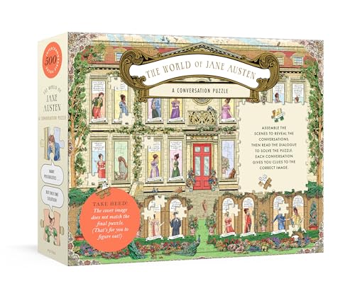 Image of Clarkson Potter The World of Jane Austen - A Conversation Puzzle: 500-Piece Jigsaw Puzzle for Adults