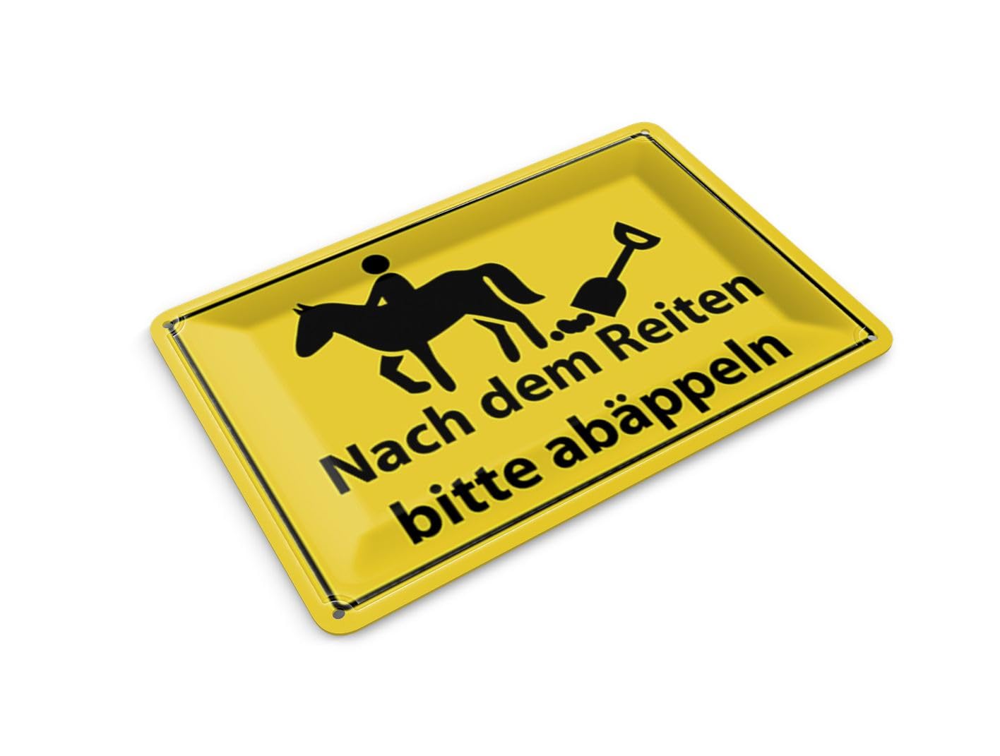 Femer Girls Multicoloured Tin Postcard Note 14 X 10 Cm Nach Reiten Bitte Abäppel Decorative Sign