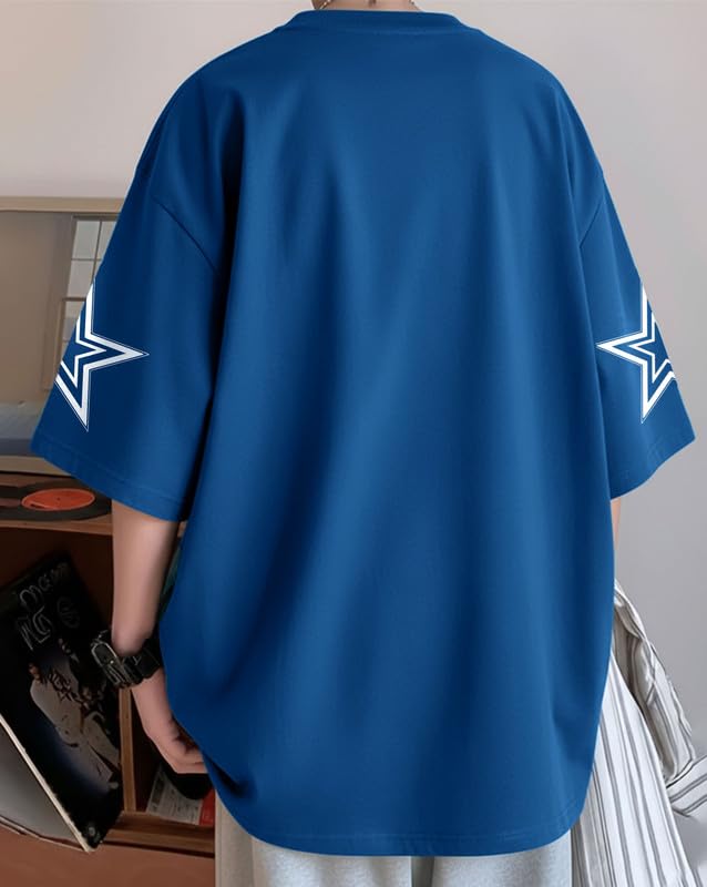 Image of AUSK Men's Half Sleeve Drop Shoulder Loose T-Shirt || Off Shoulder Printed Oversized Tshirt for Mens
