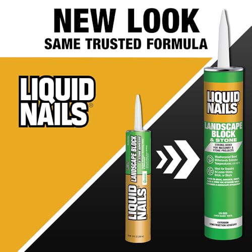 Liquid Nails - LN-905 Landscape Block Adhesive (LN905), Low VOC, 10 oz