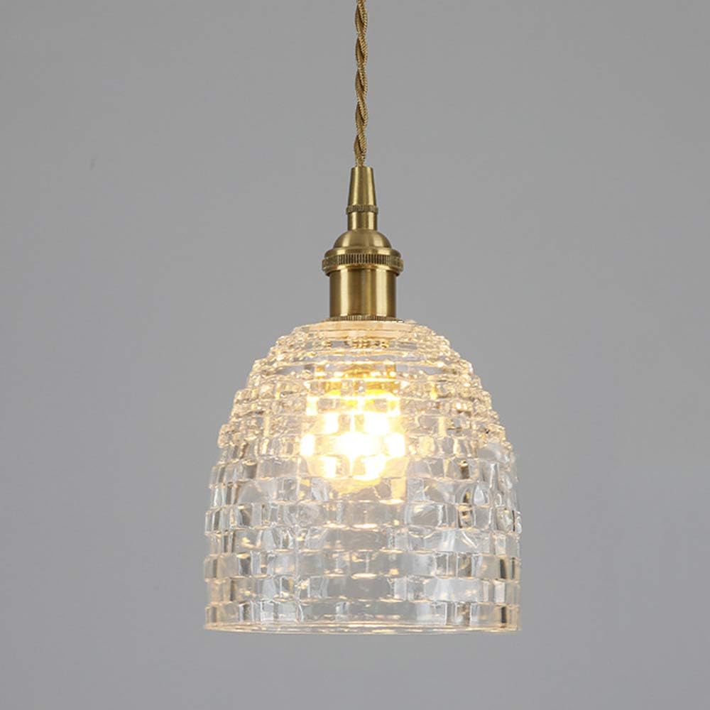 Minilámpara de techo de cristal nórdico ideal para comedor y cocina moderna