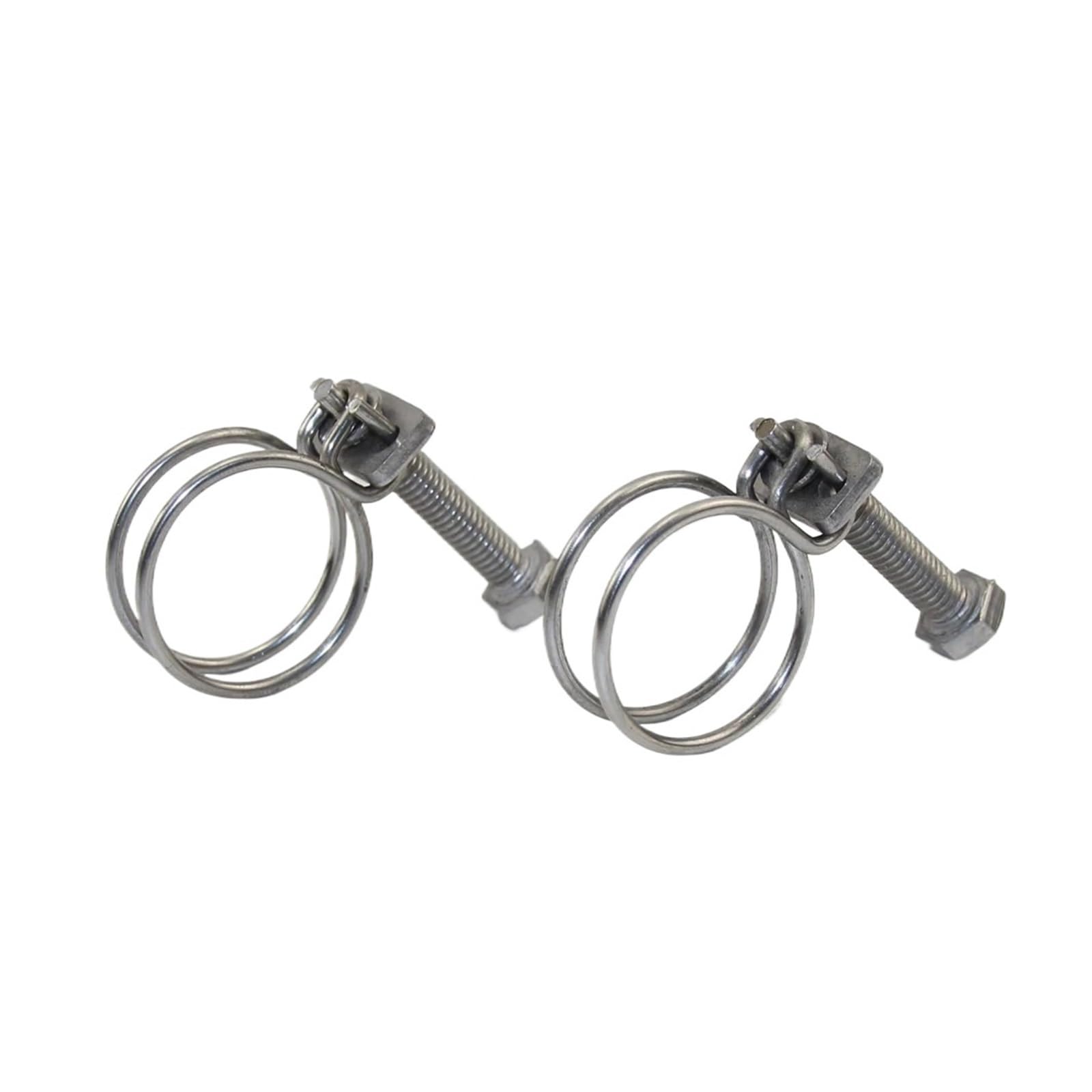 Fascetta stringitubo a doppia linea 1 pz. Morsetto in acciaio inossidabile 304 con diametro del filo da 2 mm e 3 mm. Morsetto a molla con doppia(130-140 mm)