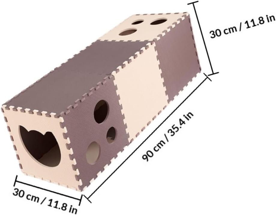 Funny Cat Play Tunnel 30x30cm Foldable Wear-Resistant Kitten Indoor Household Cat Supply for Seasons