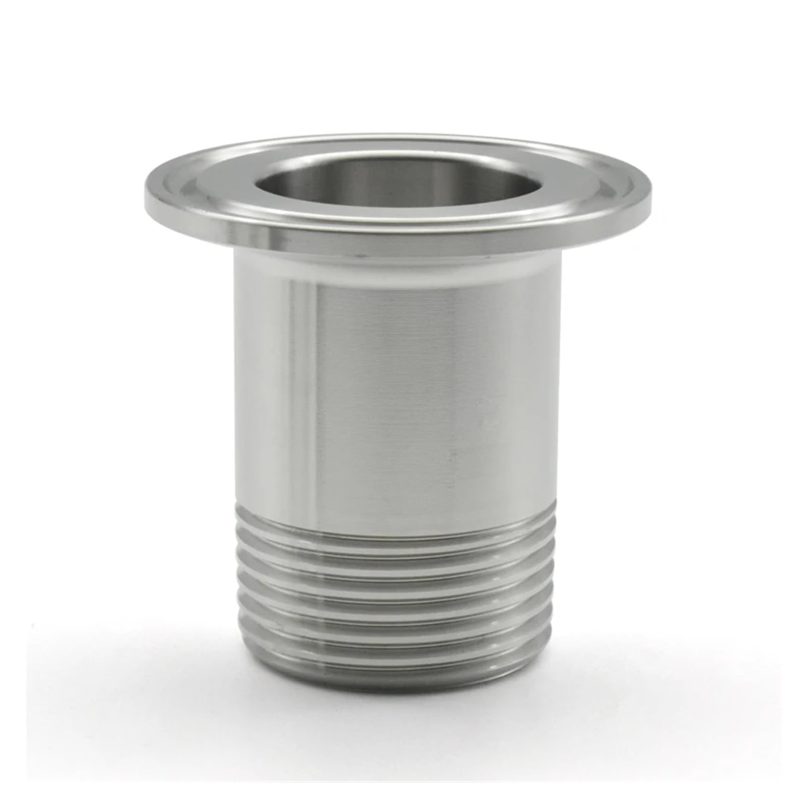 Conexión de tubería de tres abrazaderas con manguito de rosca externa DN8-DN50, adaptador de acero inoxidable SS304/316 de 1/4"-2" con tres abrazaderas(SS316L,11l4inch Ferrule64)