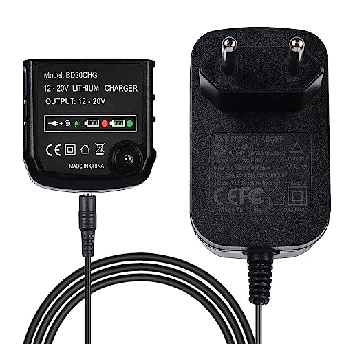Chargeur compatible avec Black & Decker: Chargeur 18V/20V Batterie au lithium pour Black & Decker 10,8V/14,4V/18V/20V Serise LBXR20 LBXR20-OPE LB20 LBX20...