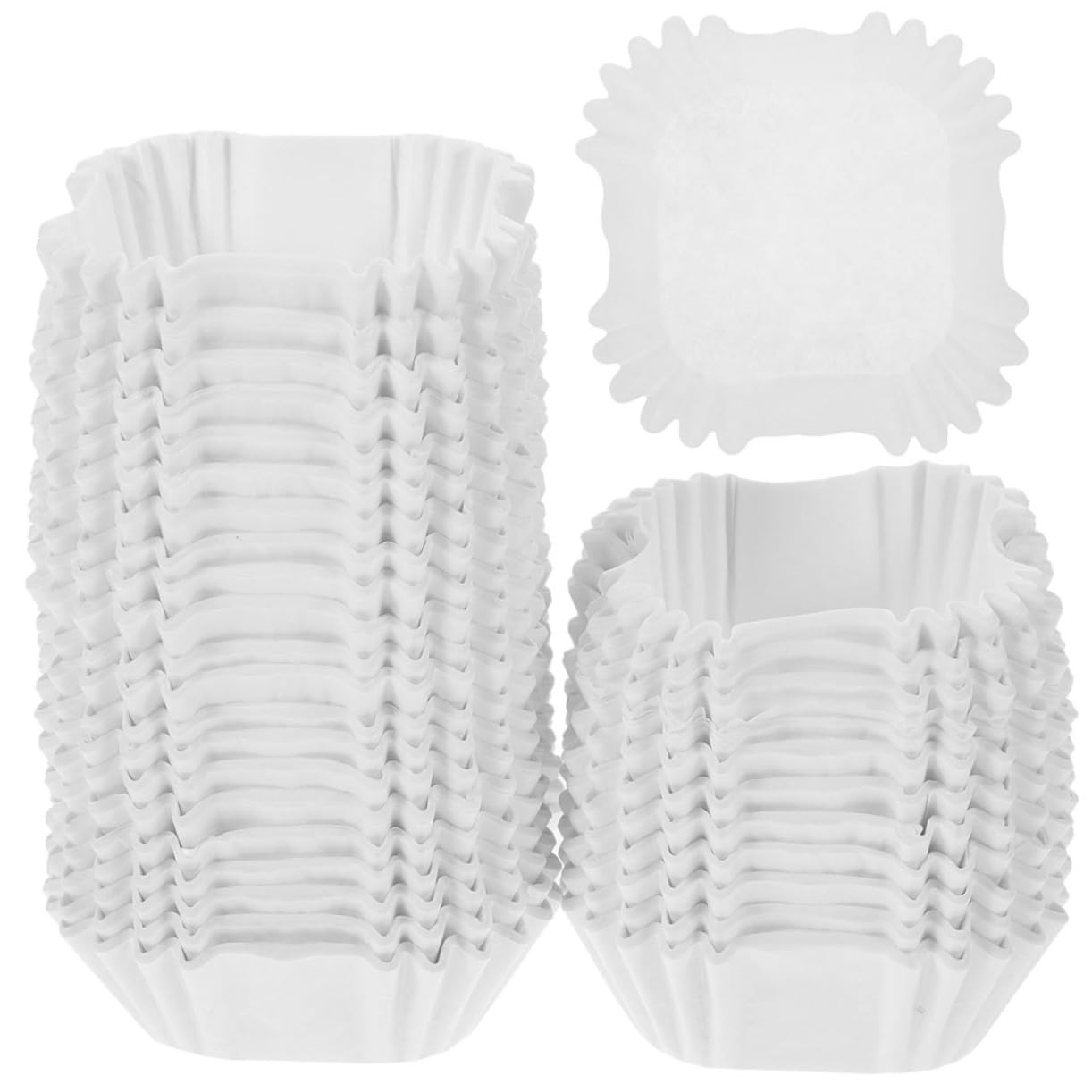 Amosfun 6000 Pièces Tasses à Gâteau Grands Moules à Cupcakes Grands Moules à Muffins Doublure De Petit Gâteau Porte-moules à Muffins Moules à Muffins Cupcake Papier Blanche
