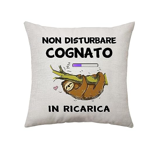 Aconesong Regali per Cognato Divertente Cuscino Copertura per Cognato Compleanno Natale Festa del Papa Anniversario Matrimonio Idee Regali per Lui Cognato Regali 45 x 45 cm (Cognato)