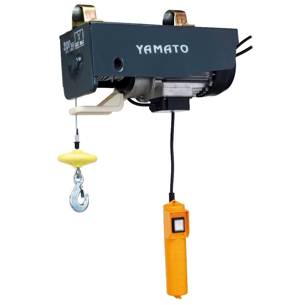 YAMATO Paranco Elettrico Portata 250-500Kg Montacarichi Cavo Acciaio 4,2 Mm 900 W
